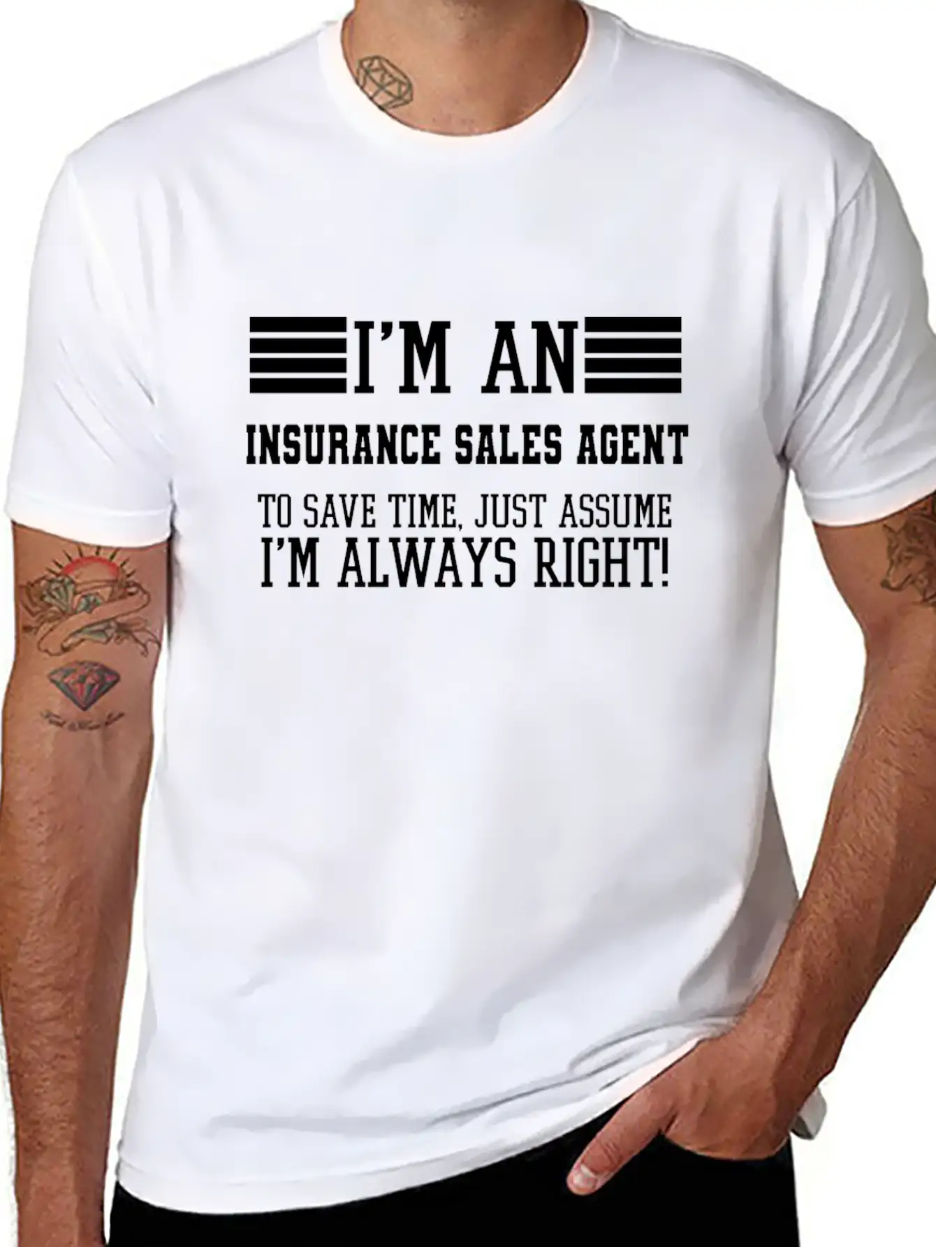 Insurance Sales Agent Gift, I'm An Insurance Unisex Casual T-Shirt – Clean Design For Daily Comfort