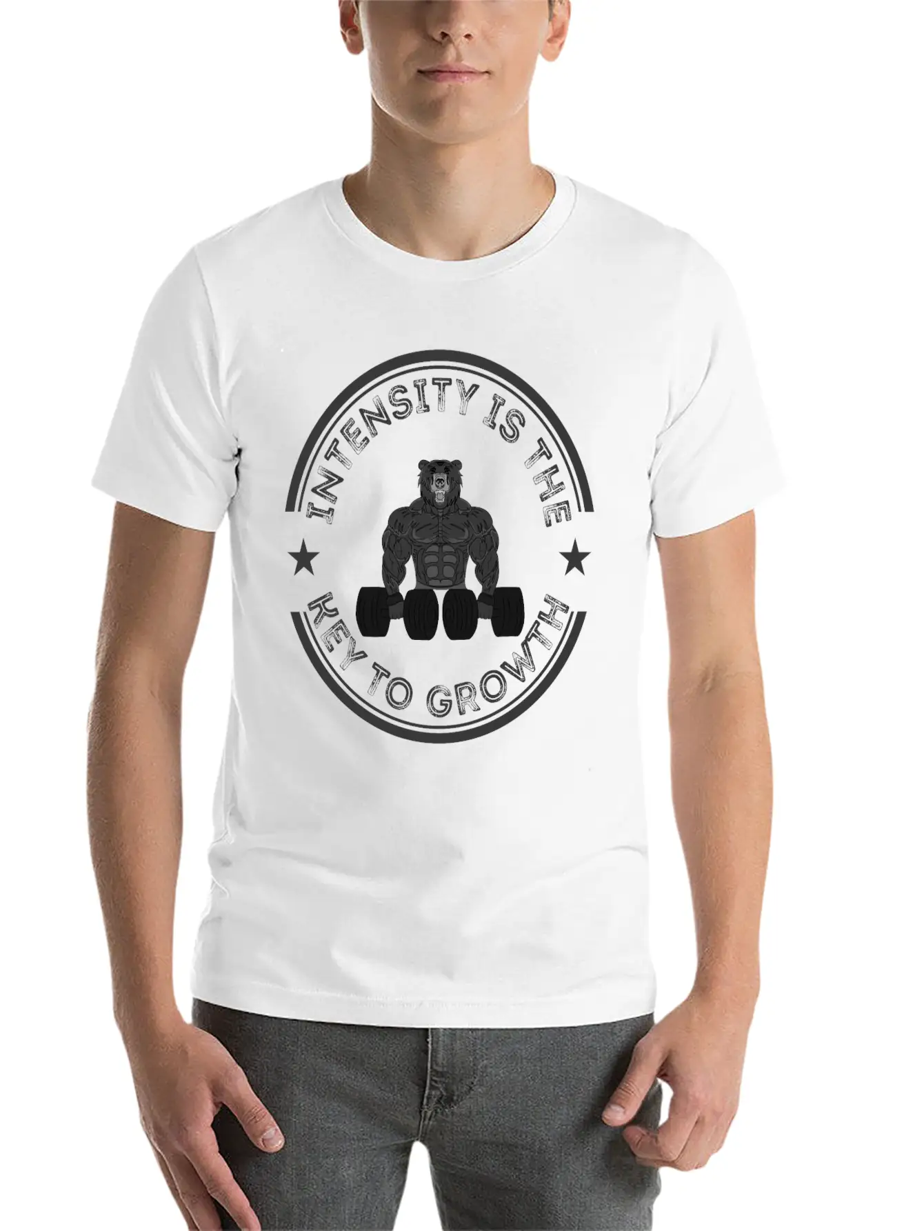 Intensity Is The Key To Growth Bodybuilder Bodybui Breathable Graphic T-Shirt – Perfect For Casual Days