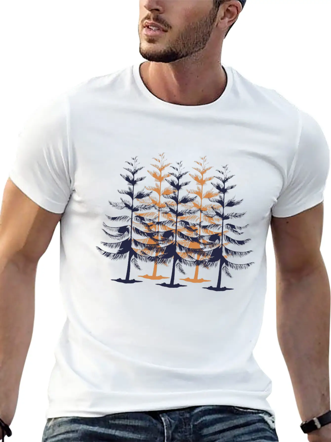 Into The Pine Breathable Soft Cotton T-Shirt – Timeless Casual Look