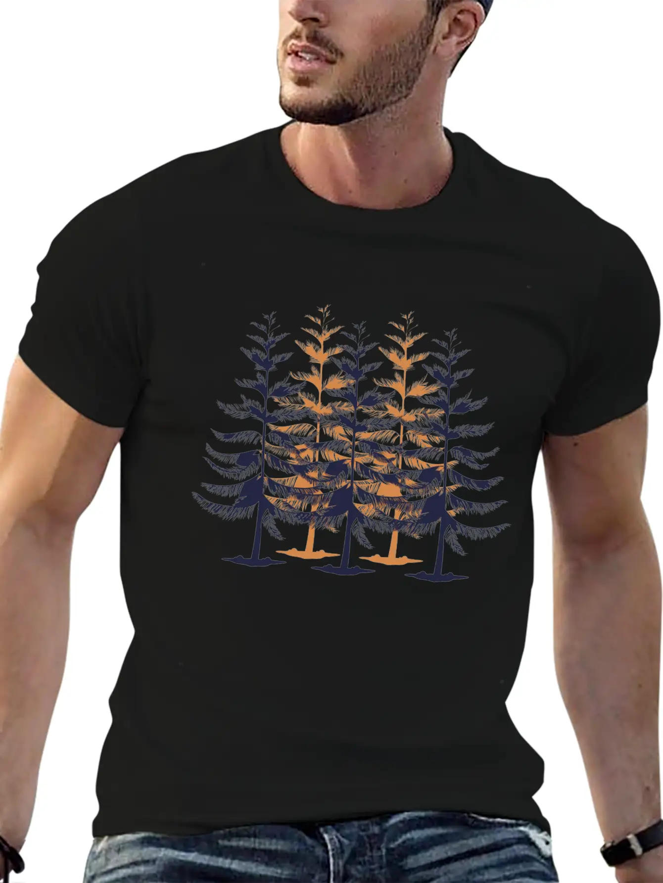 Into The Pine Breathable Soft Cotton T-Shirt – Timeless Casual Look