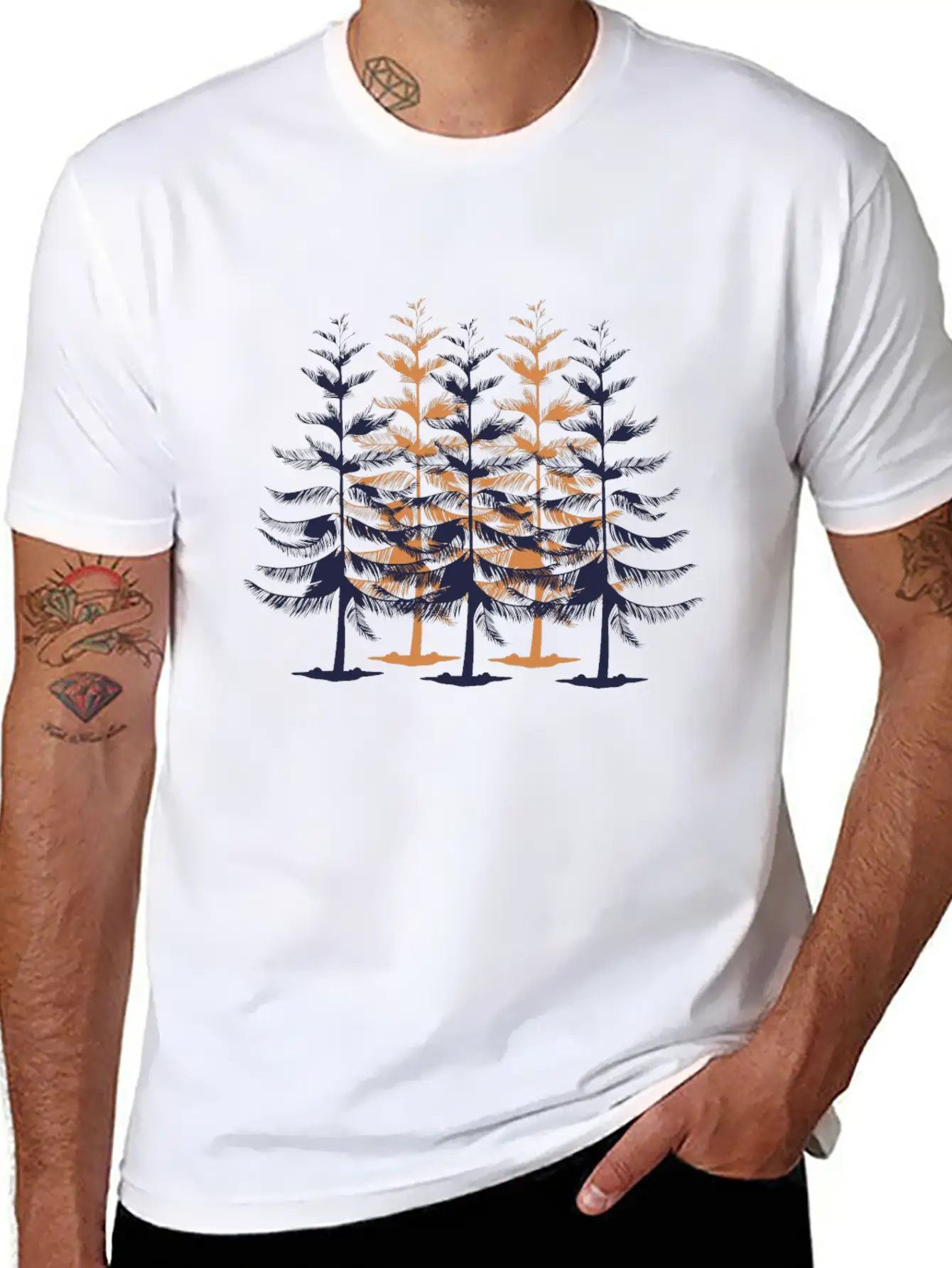 Into The Pine Breathable Soft Cotton T-Shirt – Timeless Casual Look