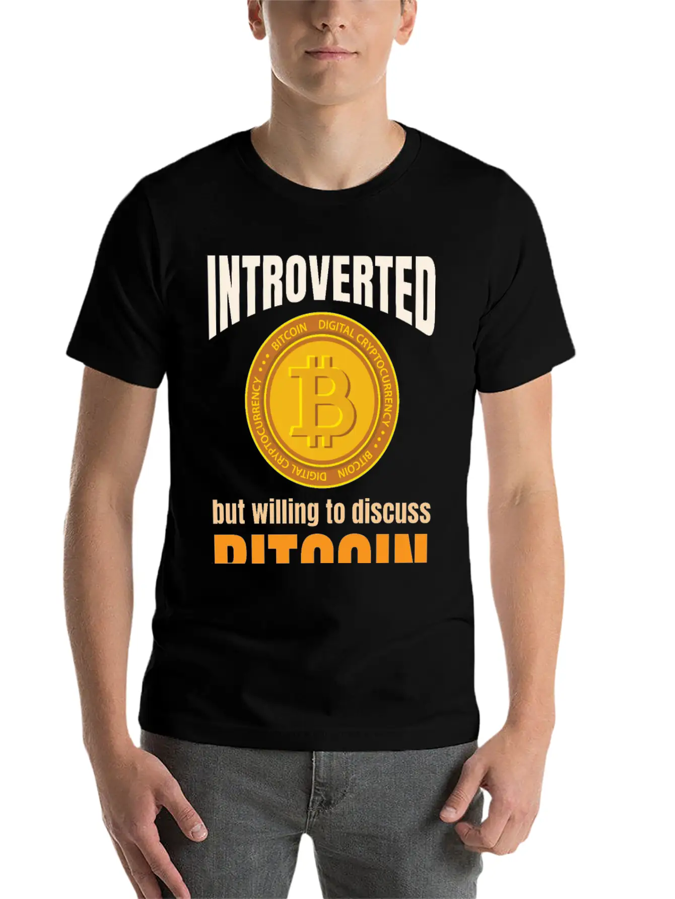 Introvert Bitcoin Classic Cotton Tee – Unisex Comfort For Any Season
