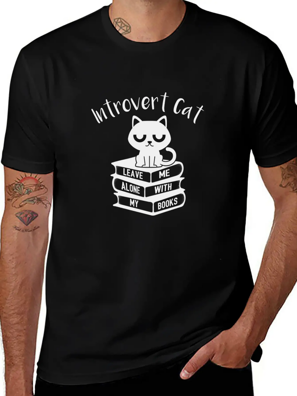 Introvert Cat Leave Me Alone Gift Classic Cotton Tee – Unisex Comfort For Any Season