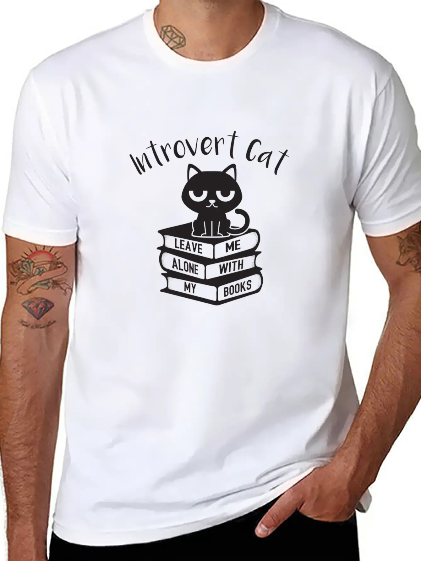 Introvert Cat Leave Me Alone Gift Classic Cotton Tee – Unisex Comfort For Any Season