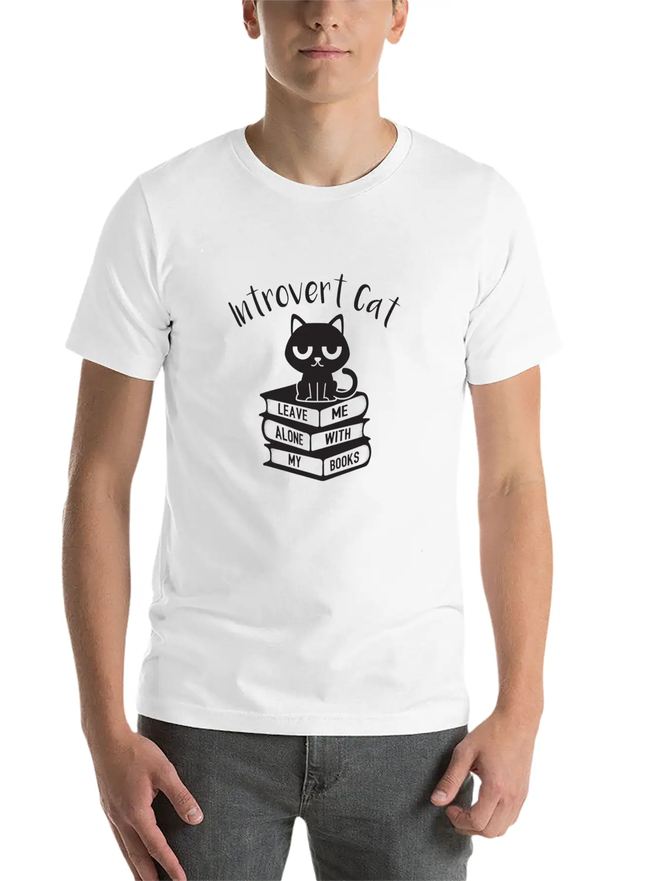 Introvert Cat Leave Me Alone Gift Classic Cotton Tee – Unisex Comfort For Any Season