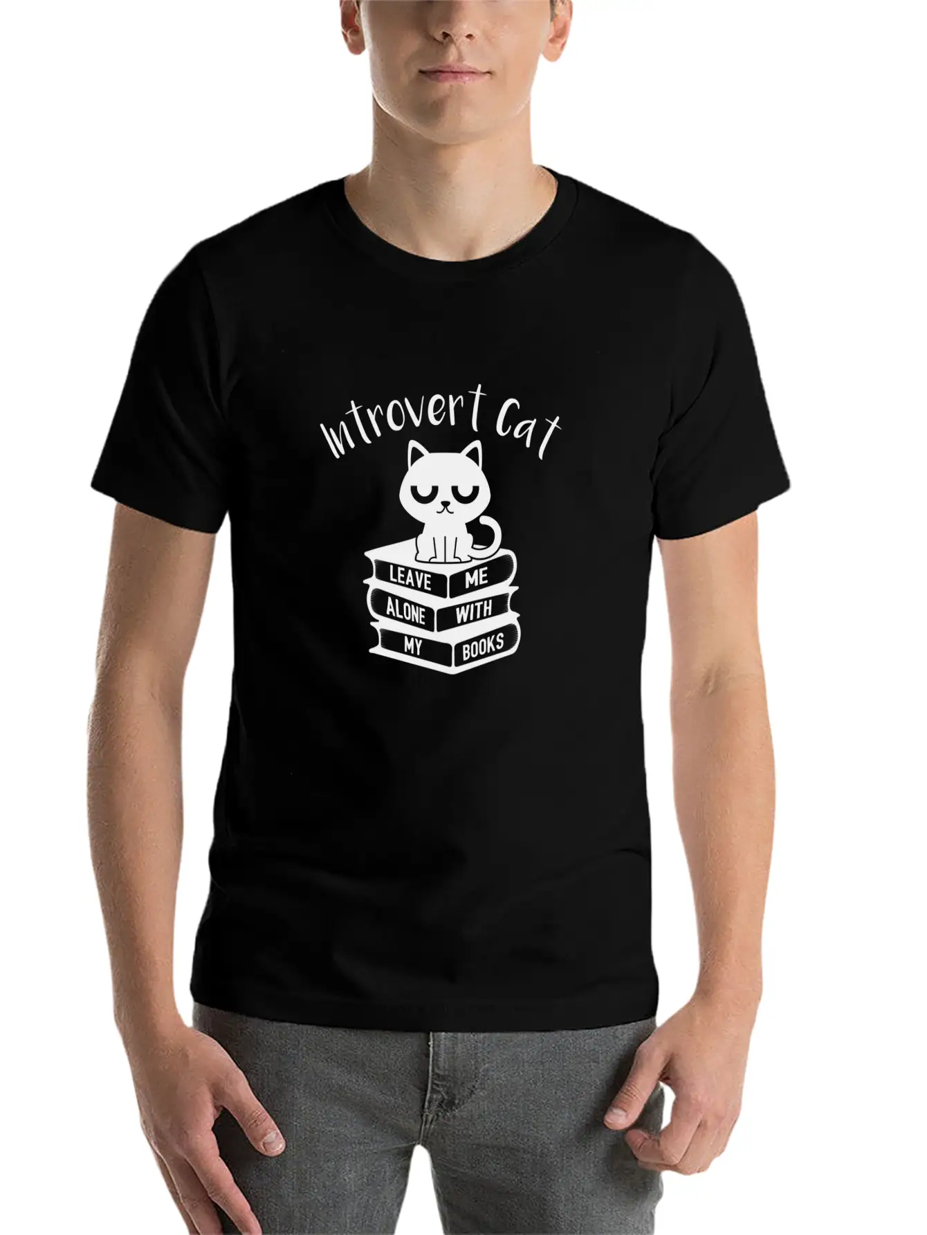 Introvert Cat Leave Me Alone Gift Classic Cotton Tee – Unisex Comfort For Any Season