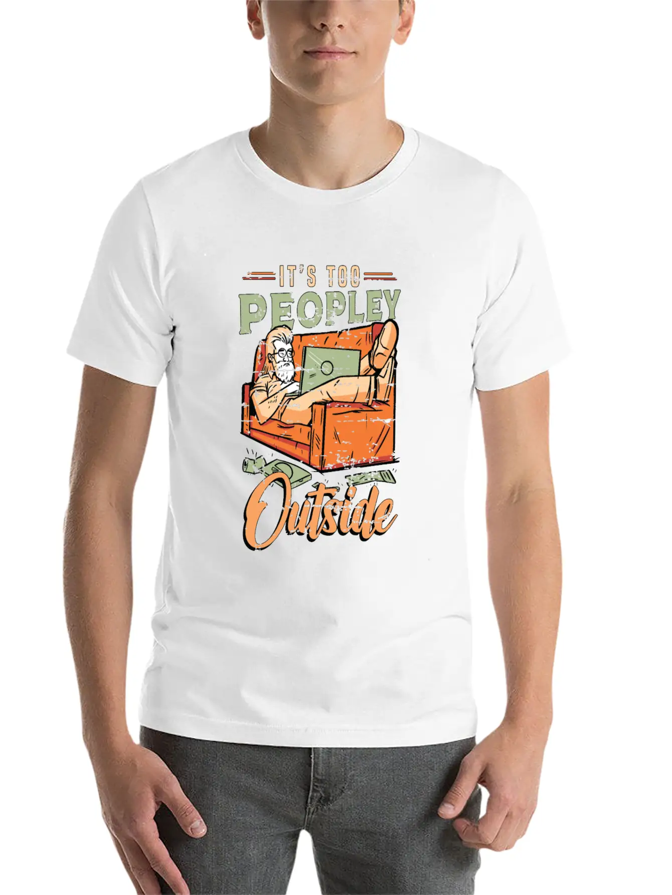 Introvert It's Too Peopley Outside Introverted Timeless Short Sleeve Tee – Comfy And Minimalist Design
