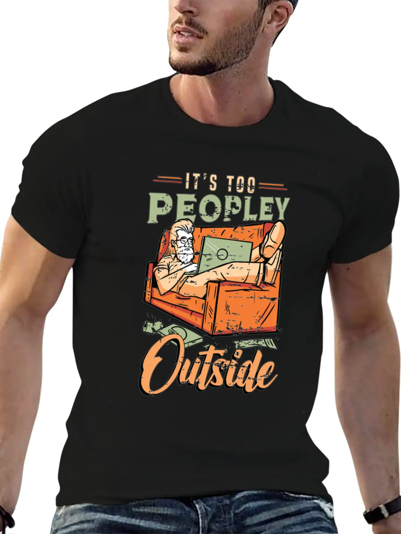 Introvert It's Too Peopley Outside Introverted Timeless Short Sleeve Tee – Comfy And Minimalist Design