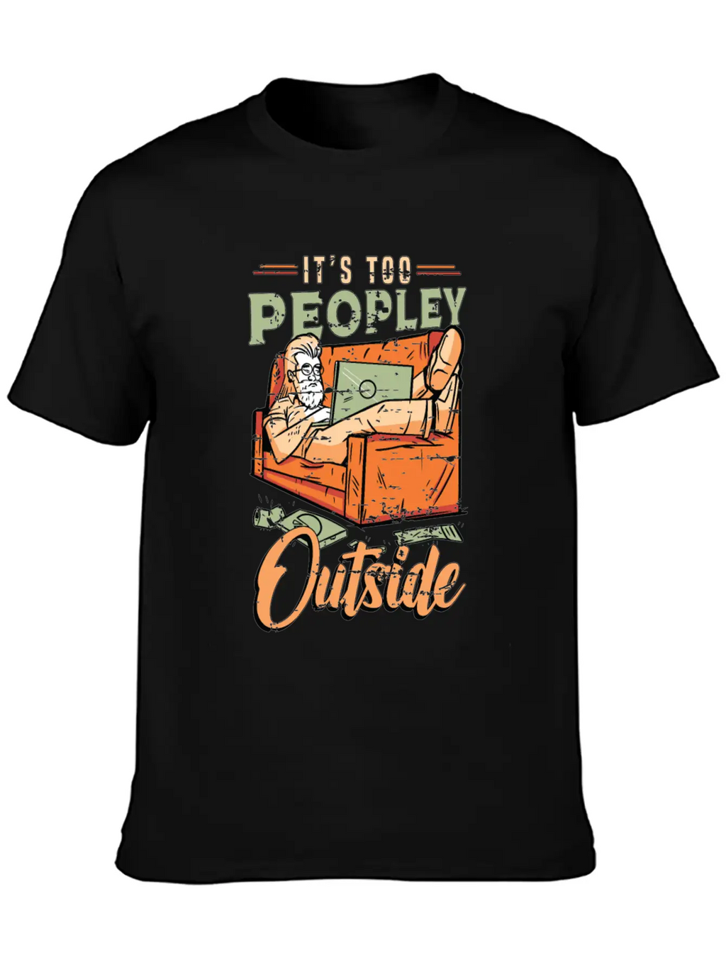 Introvert It's Too Peopley Outside Introverted Timeless Short Sleeve Tee – Comfy And Minimalist Design