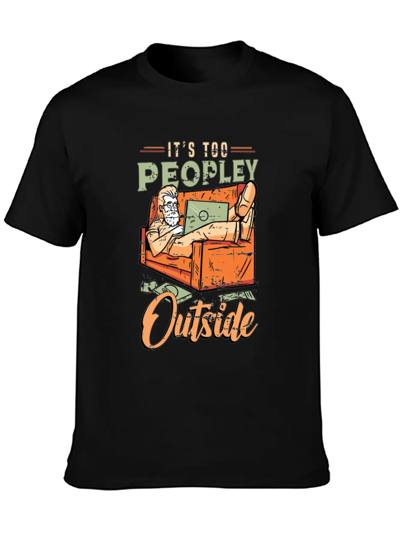 Introvert It's Too Peopley Outside Introverted Timeless Short Sleeve Tee – Comfy And Minimalist Design