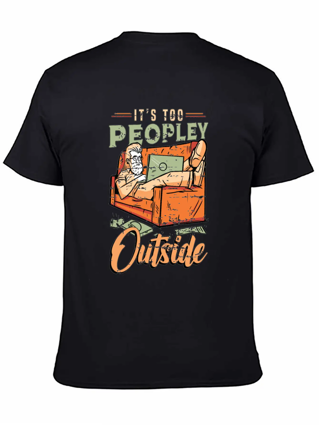 Introvert It's Too Peopley Outside Introverted Timeless Short Sleeve Tee – Comfy And Minimalist Design