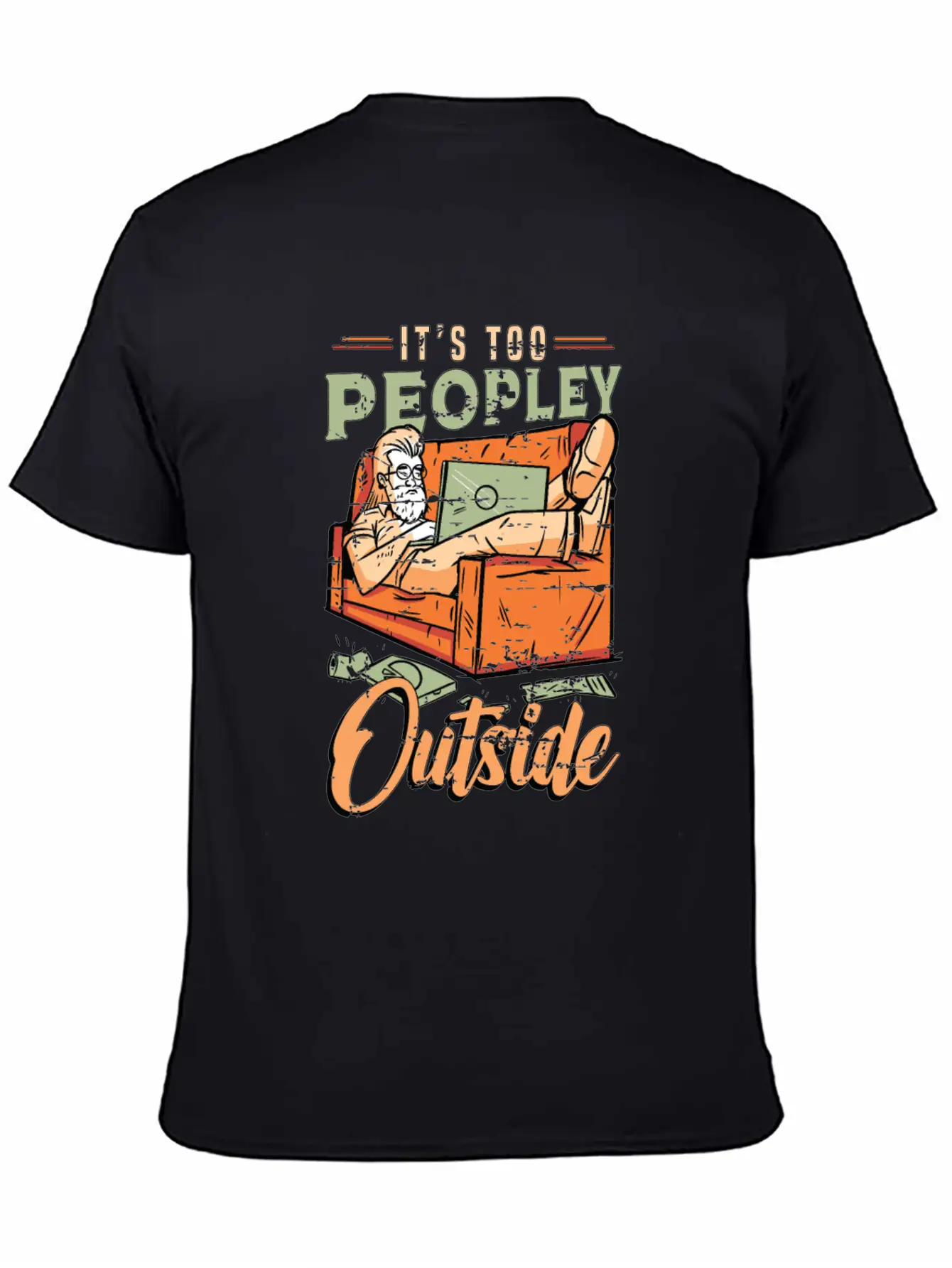 Introvert It's Too Peopley Outside Introverted Timeless Short Sleeve Tee – Comfy And Minimalist Design