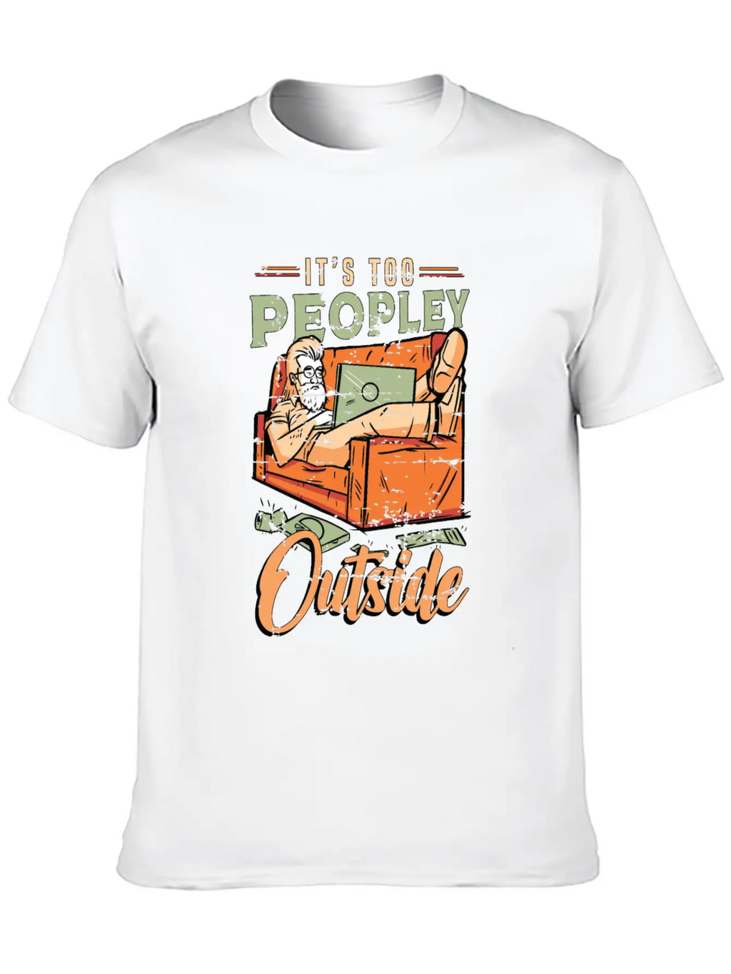 Introvert It's Too Peopley Outside Introverted Timeless Short Sleeve Tee – Comfy And Minimalist Design