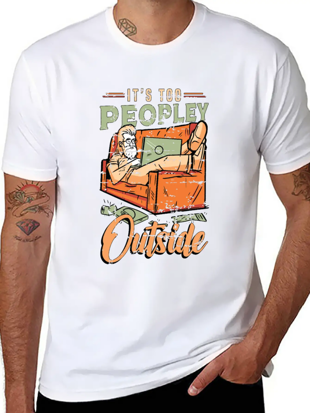 Introvert It's Too Peopley Outside Introverted Timeless Short Sleeve Tee – Comfy And Minimalist Design