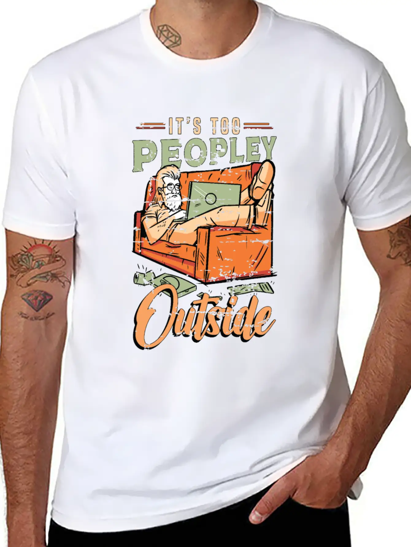 Introvert It's Too Peopley Outside Introverted Timeless Short Sleeve Tee – Comfy And Minimalist Design