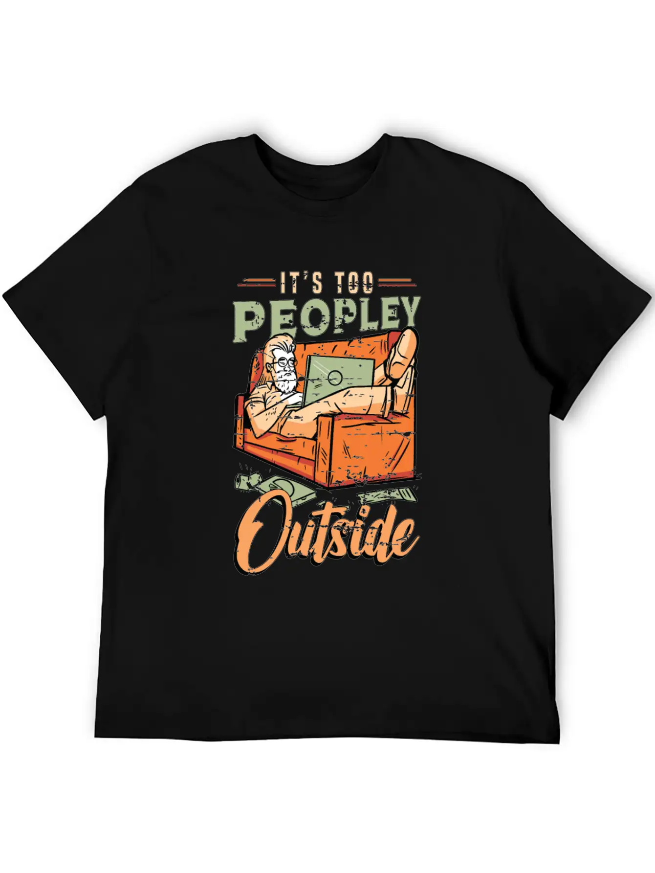 Introvert It's Too Peopley Outside Introverted Timeless Short Sleeve Tee – Comfy And Minimalist Design