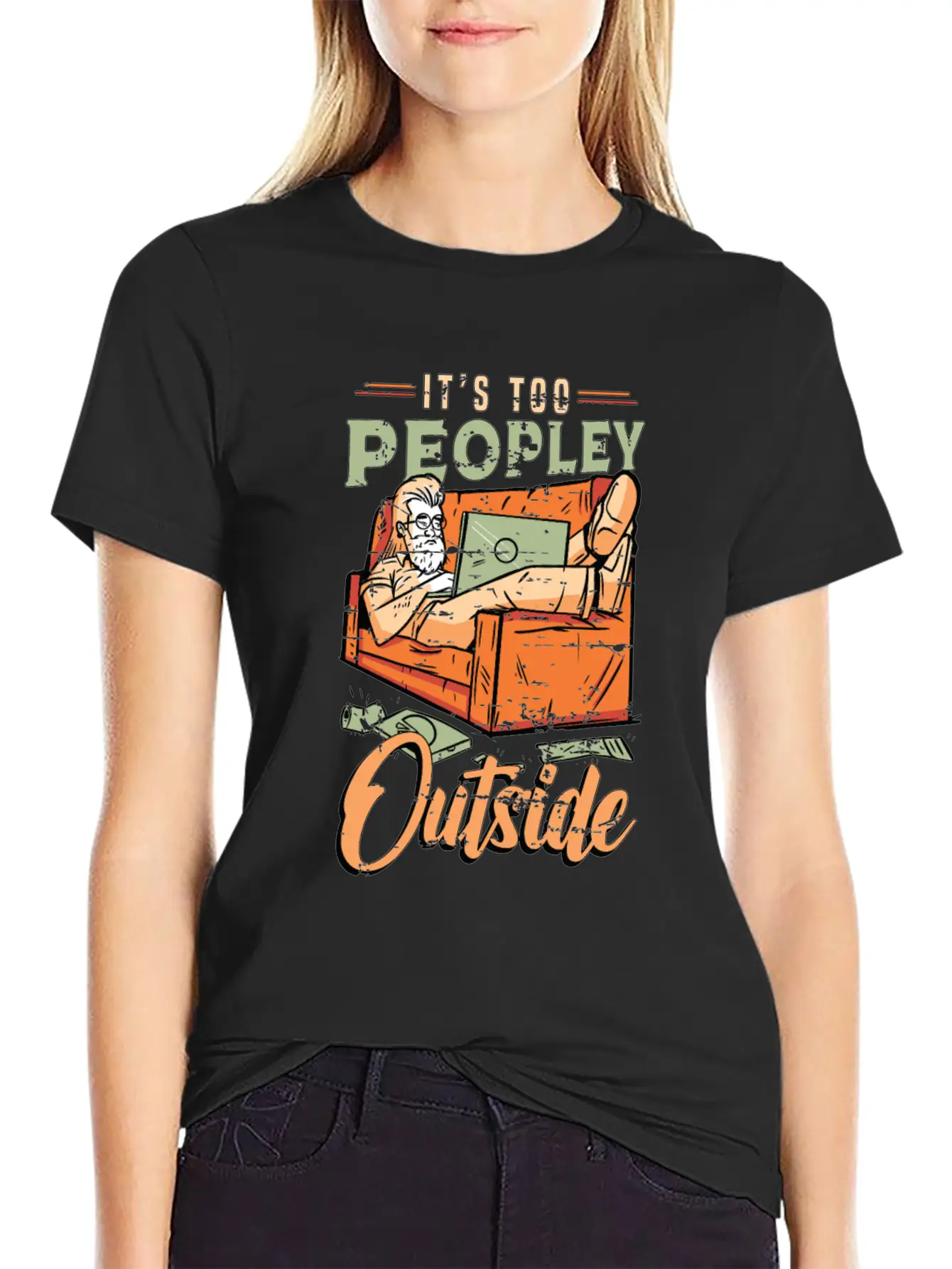 Introvert It's Too Peopley Outside Introverted Timeless Short Sleeve Tee – Comfy And Minimalist Design