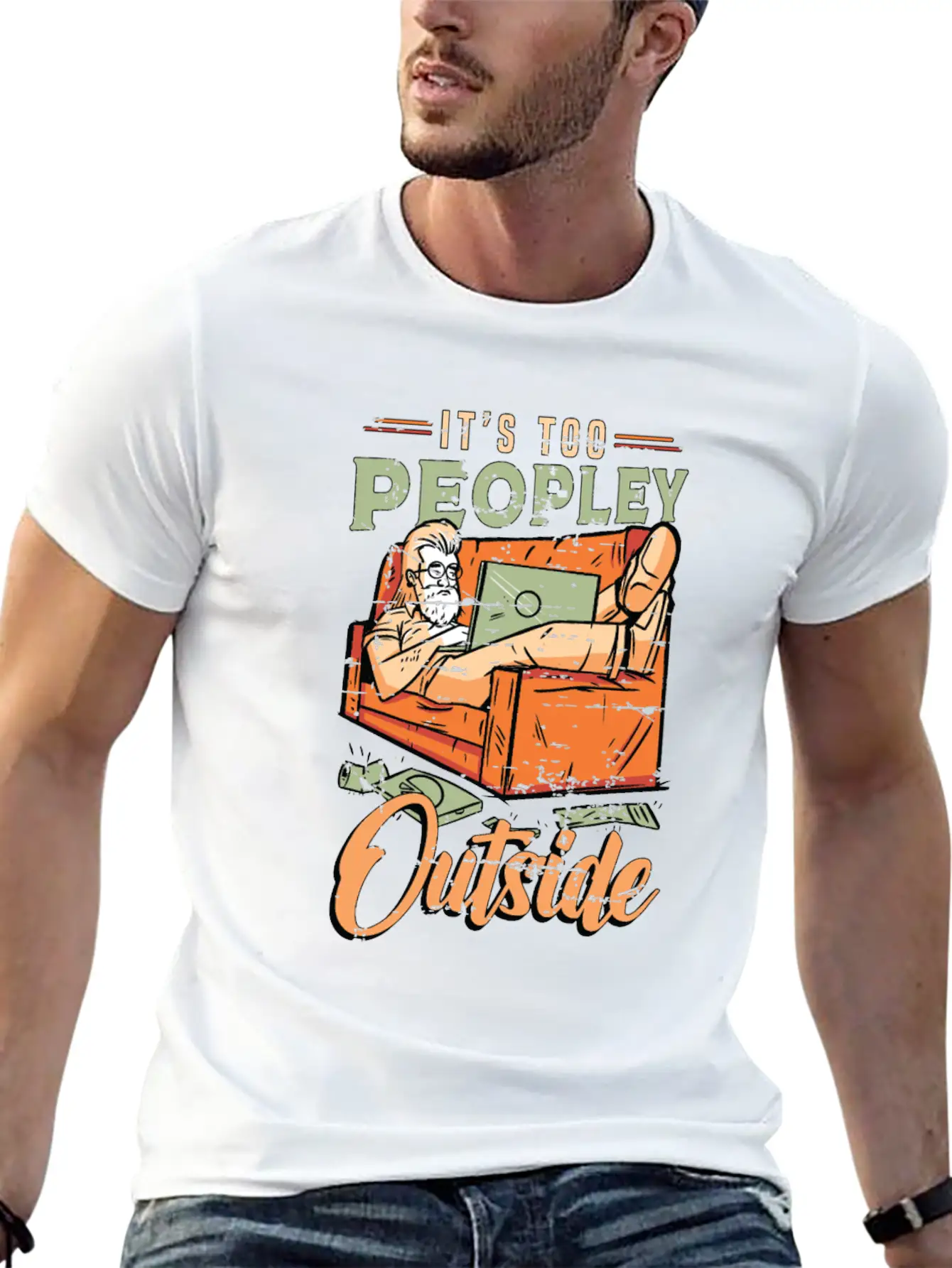 Introvert It's Too Peopley Outside Introverted Timeless Short Sleeve Tee – Comfy And Minimalist Design