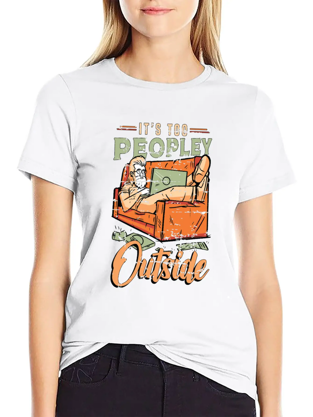 Introvert It's Too Peopley Outside Introverted Timeless Short Sleeve Tee – Comfy And Minimalist Design