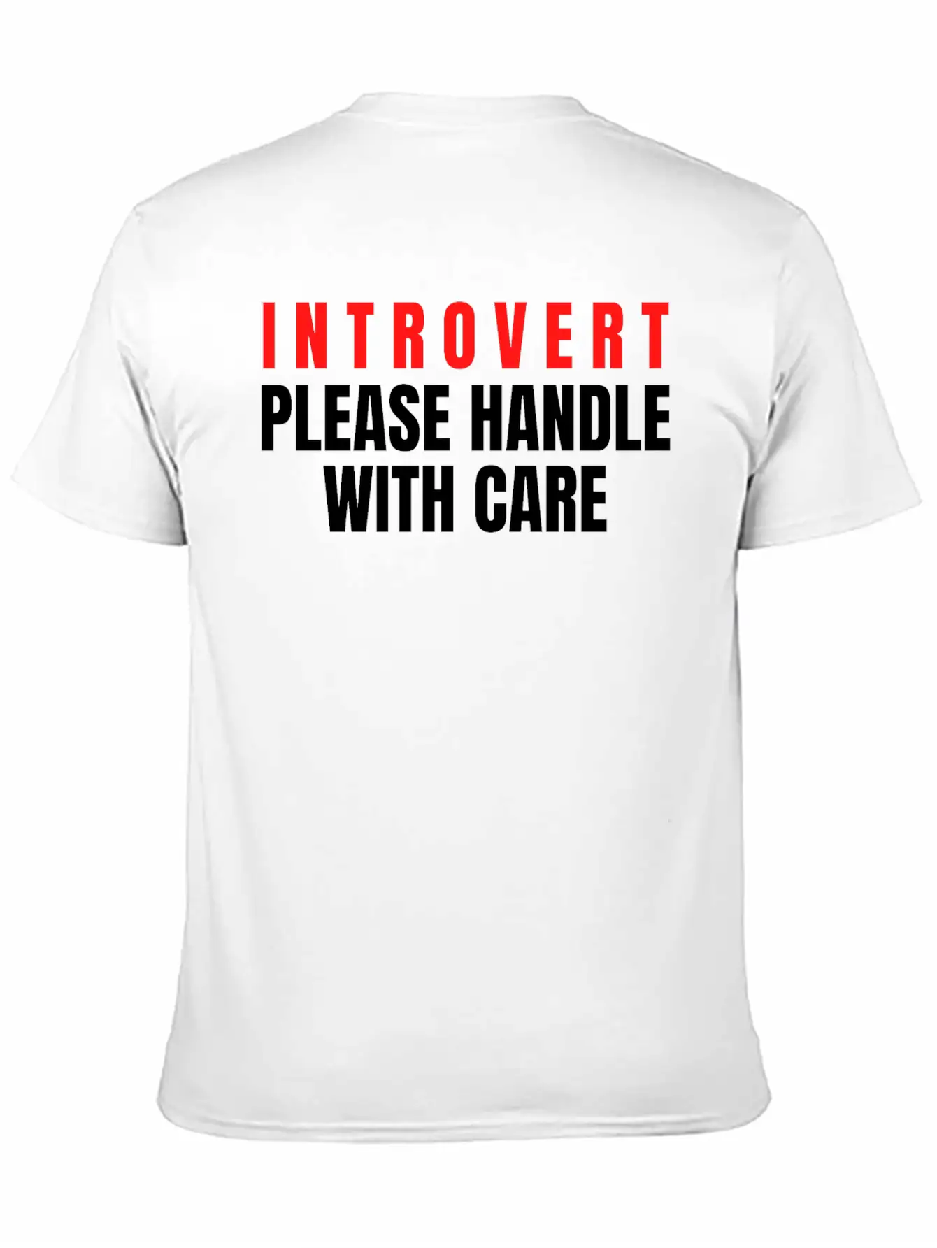 Introvert Please Handle With Care Essential Cotton Tee For Daily Outfits – Unisex Style