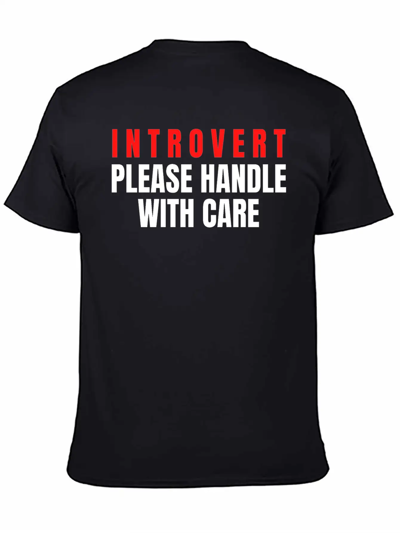 Introvert Please Handle With Care Essential Cotton Tee For Daily Outfits – Unisex Style