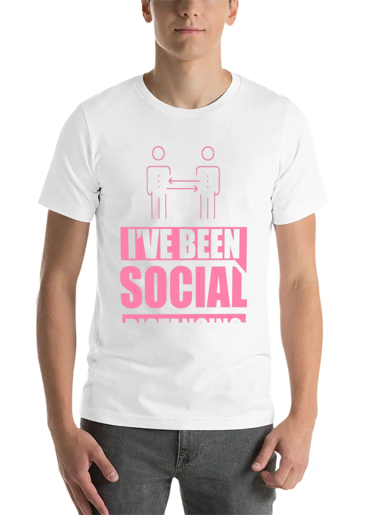Introvert - Social Distancing Introverted Shy Modern Fit Casual T-Shirt – Clean And Versatile Design