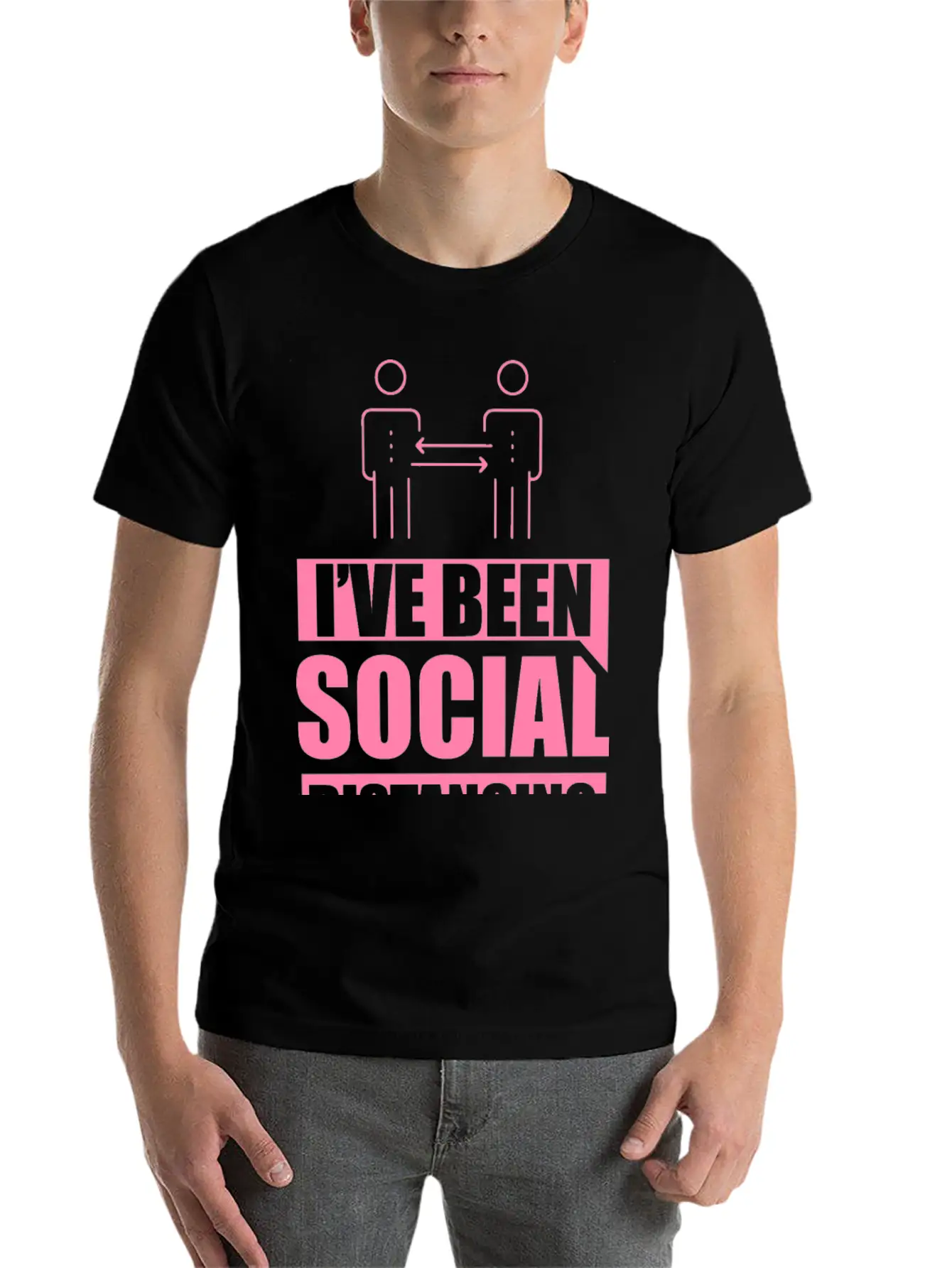 Introvert - Social Distancing Introverted Shy Unisex Casual T-Shirt – Clean Design For Daily Comfort