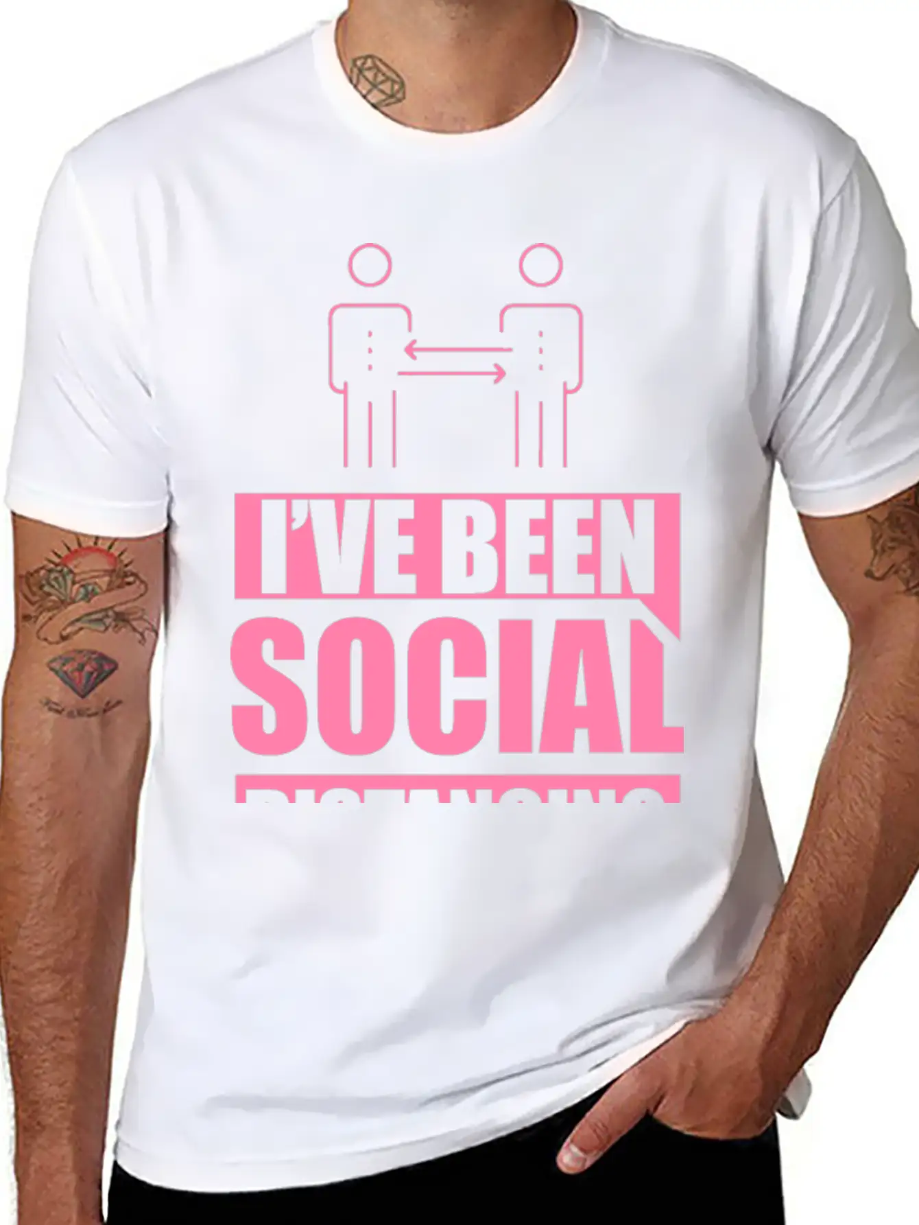 Introvert - Social Distancing Introverted Shy Unisex Casual T-Shirt – Clean Design For Daily Comfort