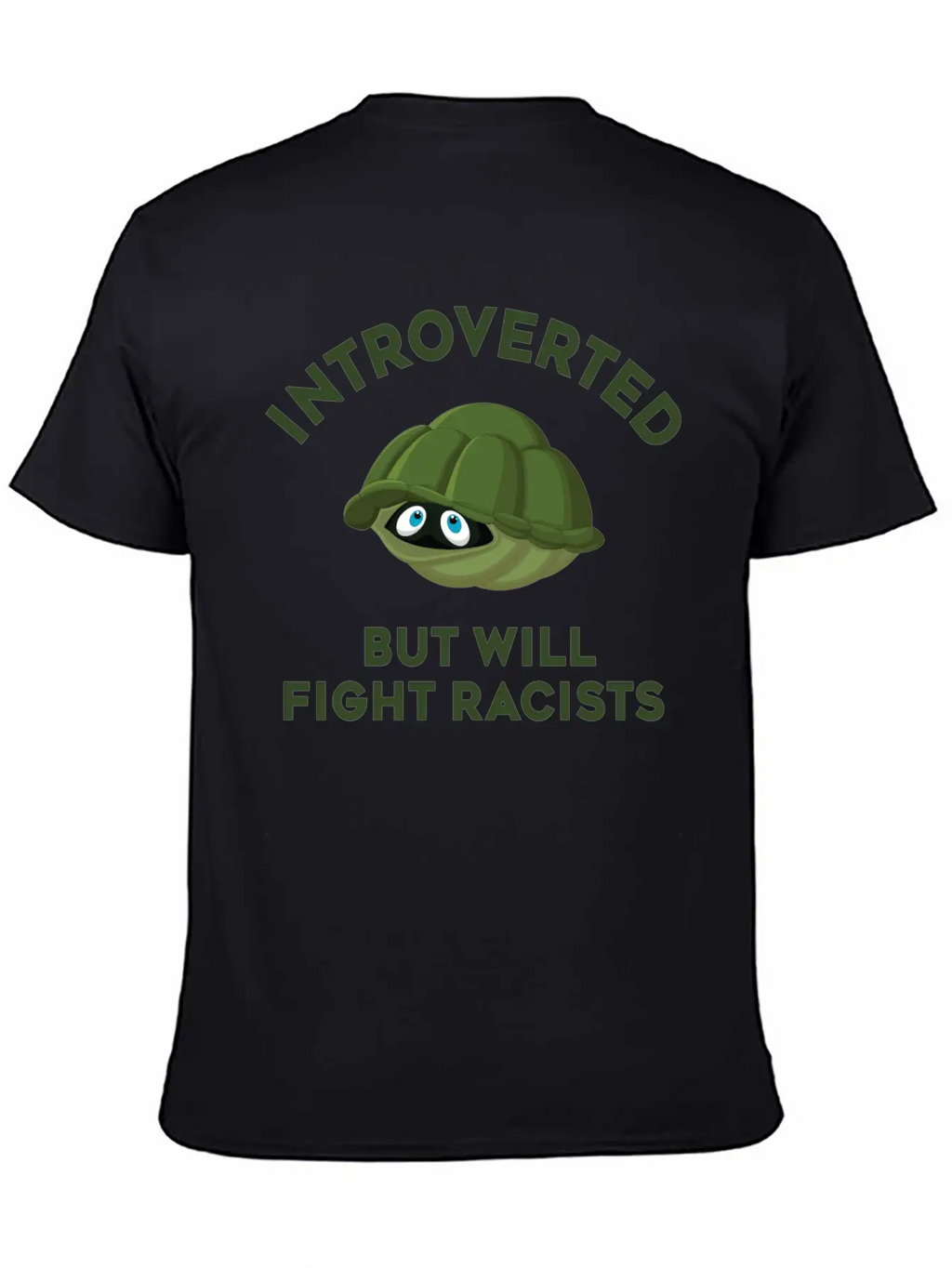 Introverted But Will Fight Racism Breathable Soft Cotton T-Shirt – Timeless Casual Look