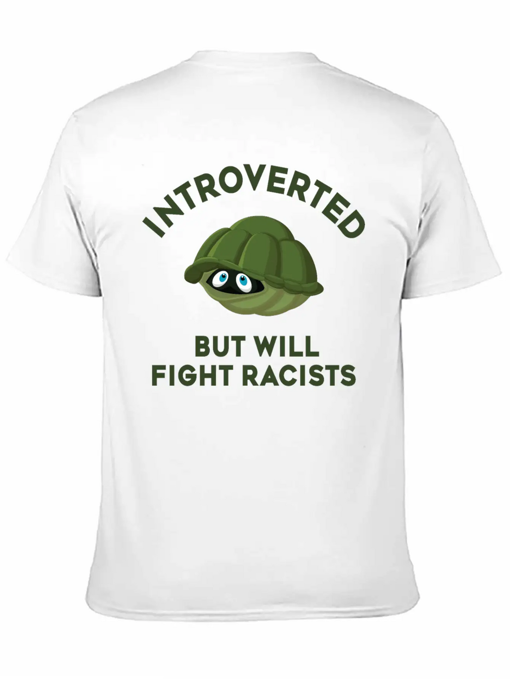 Introverted But Will Fight Racism Stylish Everyday T-Shirt – Unisex Basic Cotton Tee