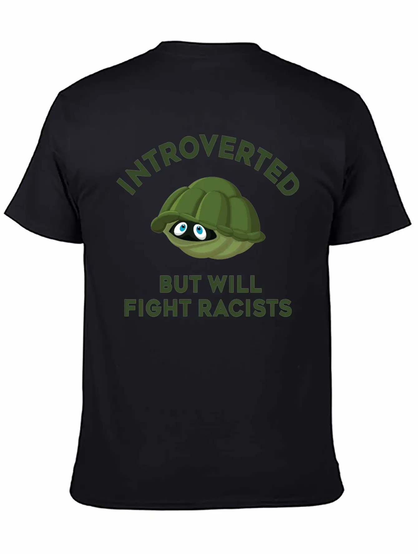 Introverted But Will Fight Racism Stylish Everyday T-Shirt – Unisex Basic Cotton Tee