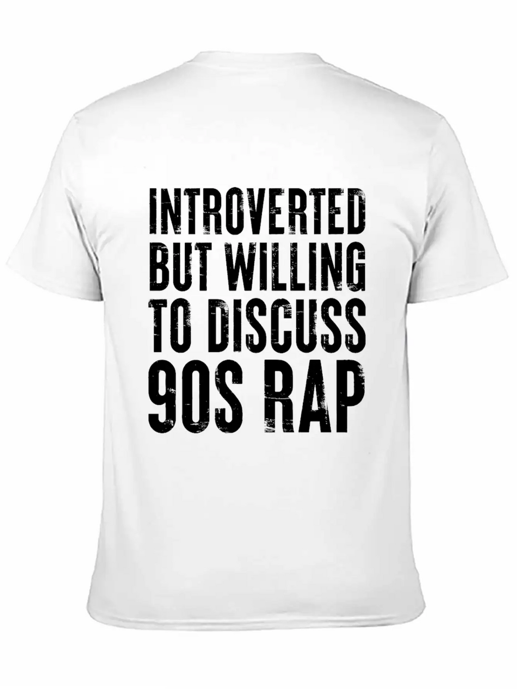 Introverted But Willing To Discuss 90s Rap Retro Basic Graphic T-Shirt – Daily Comfort In Soft Cotton