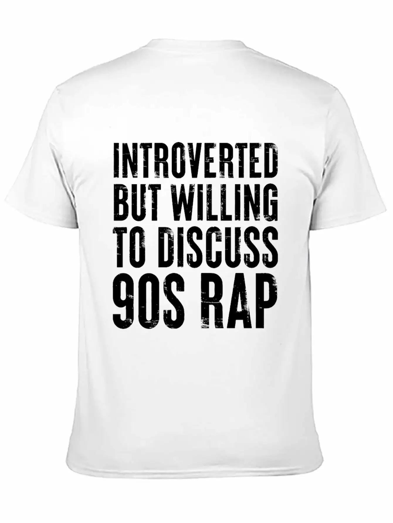 Introverted But Willing To Discuss 90s Rap Retro Basic Graphic T-Shirt – Daily Comfort In Soft Cotton