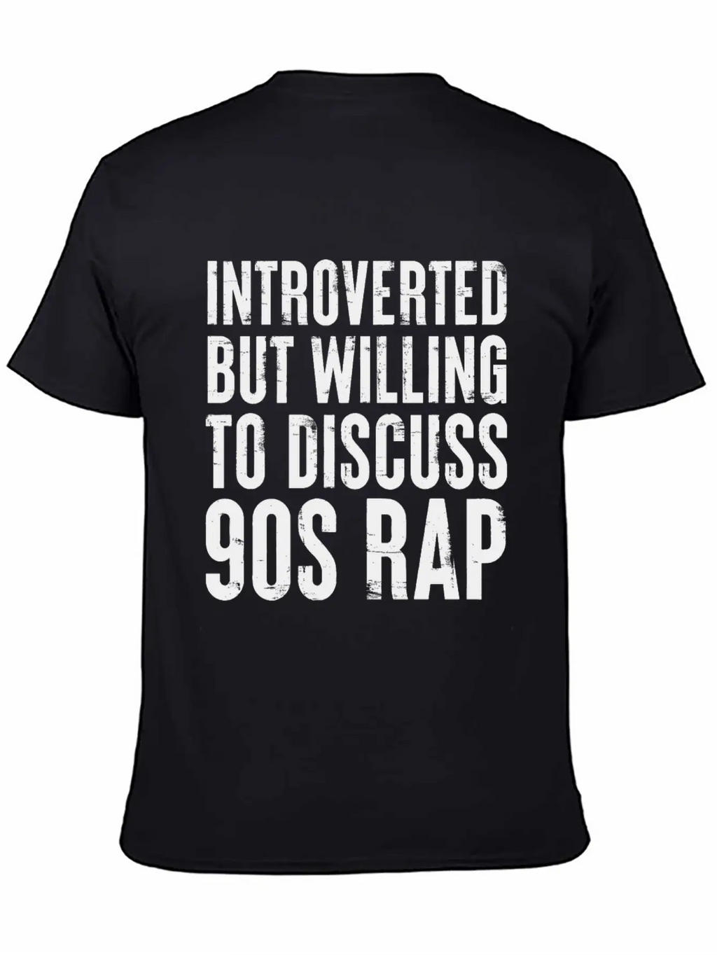 Introverted But Willing To Discuss 90s Rap Retro Basic Graphic T-Shirt – Daily Comfort In Soft Cotton