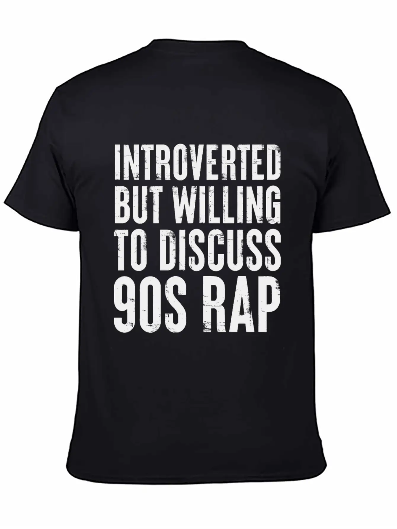 Introverted But Willing To Discuss 90s Rap Retro Basic Graphic T-Shirt – Daily Comfort In Soft Cotton