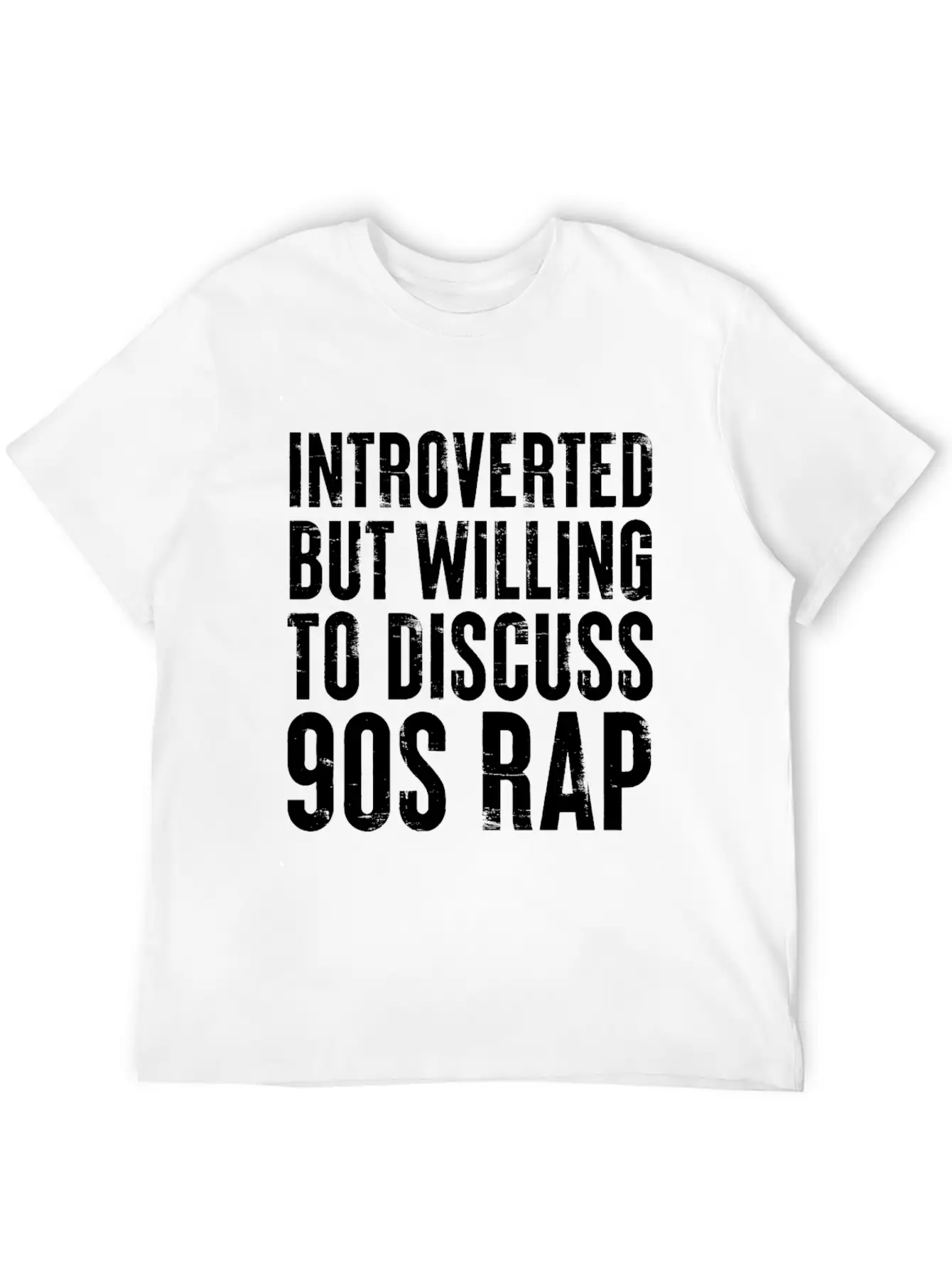 Introverted But Willing To Discuss 90s Rap Retro Basic Graphic T-Shirt – Daily Comfort In Soft Cotton