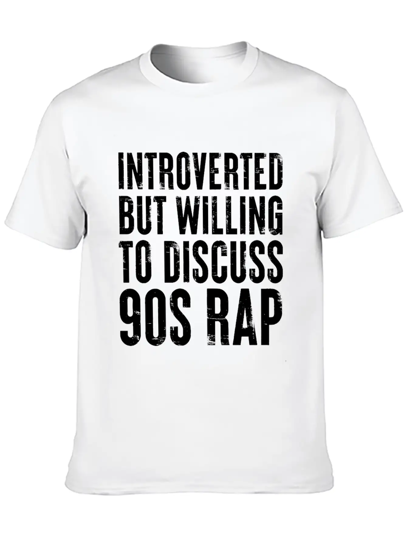Introverted But Willing To Discuss 90s Rap Retro Basic Graphic T-Shirt – Daily Comfort In Soft Cotton