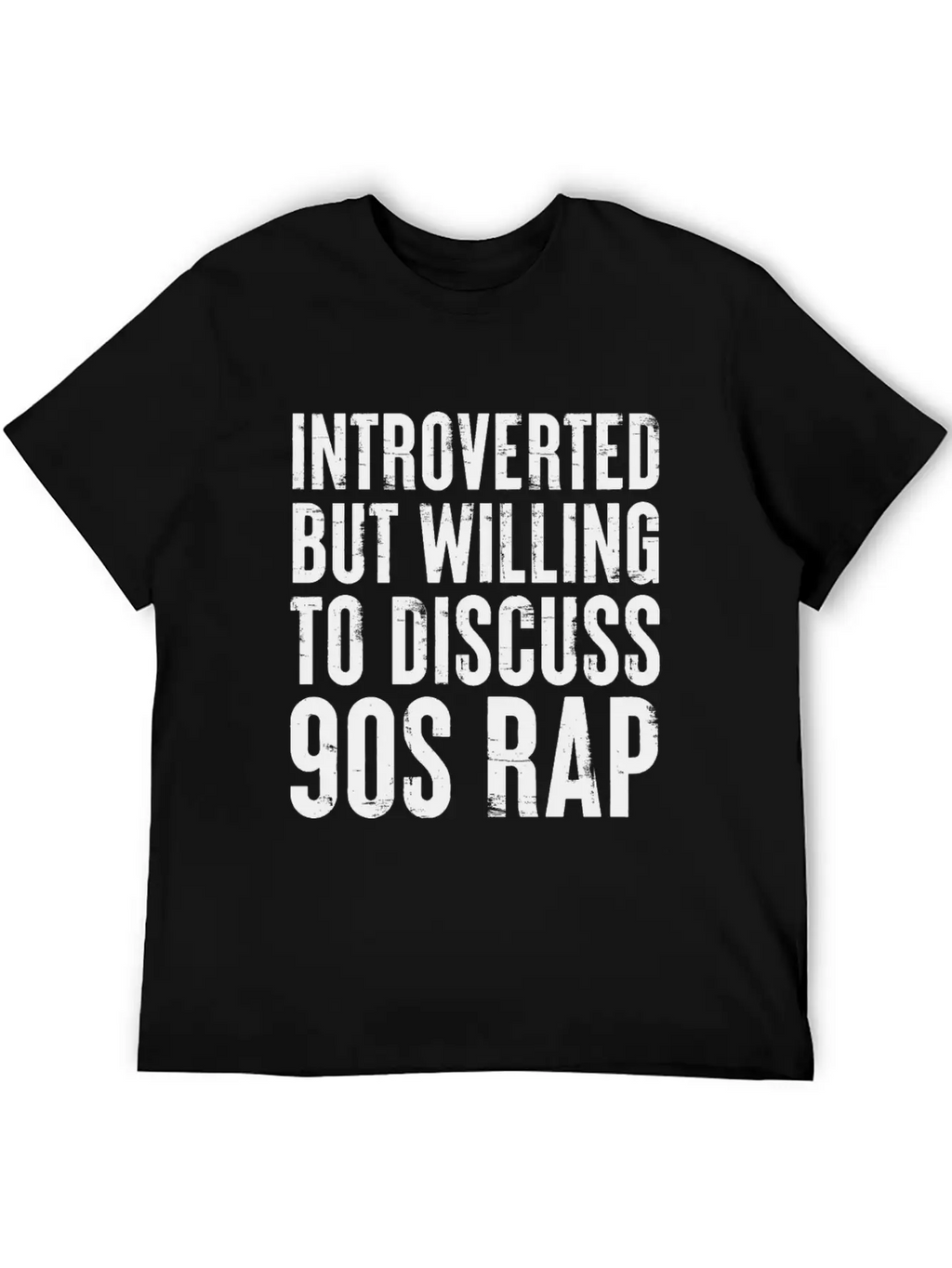 Introverted But Willing To Discuss 90s Rap Retro Basic Graphic T-Shirt – Daily Comfort In Soft Cotton