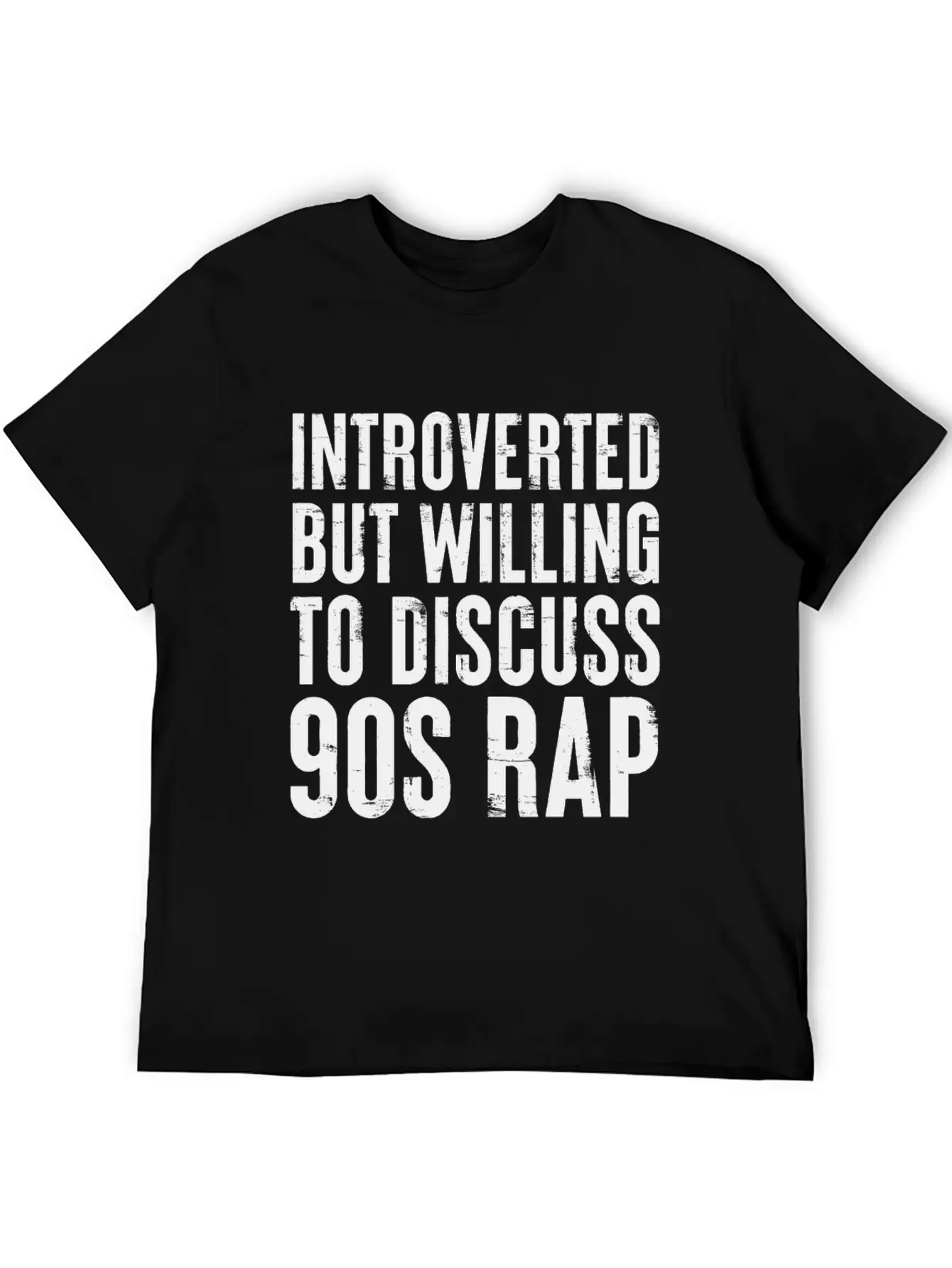 Introverted But Willing To Discuss 90s Rap Retro Basic Graphic T-Shirt – Daily Comfort In Soft Cotton