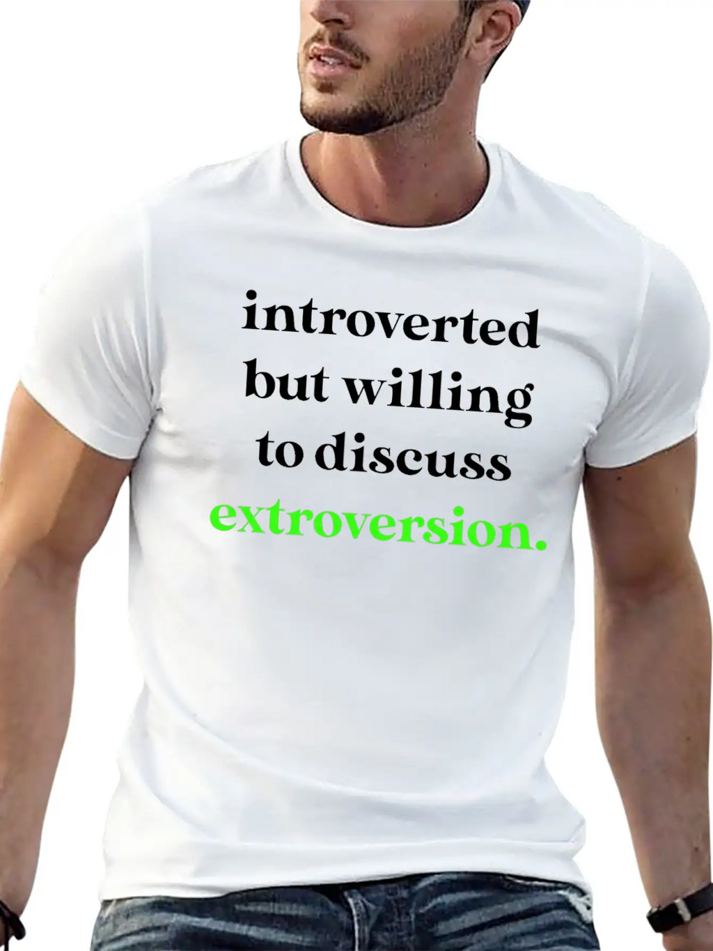 Introverted But Willing To Discuss Extroversion Breathable Graphic T-Shirt – Perfect For Casual Days