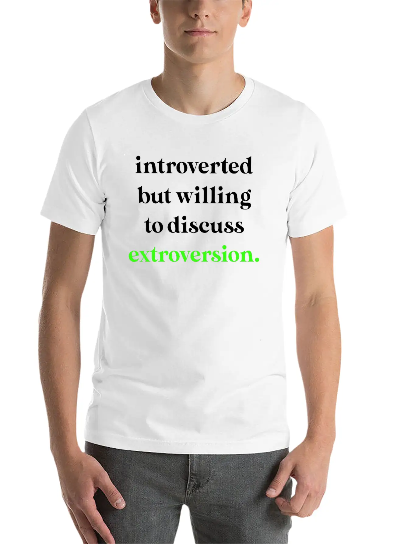 Introverted But Willing To Discuss Extroversion Breathable Graphic T-Shirt – Perfect For Casual Days
