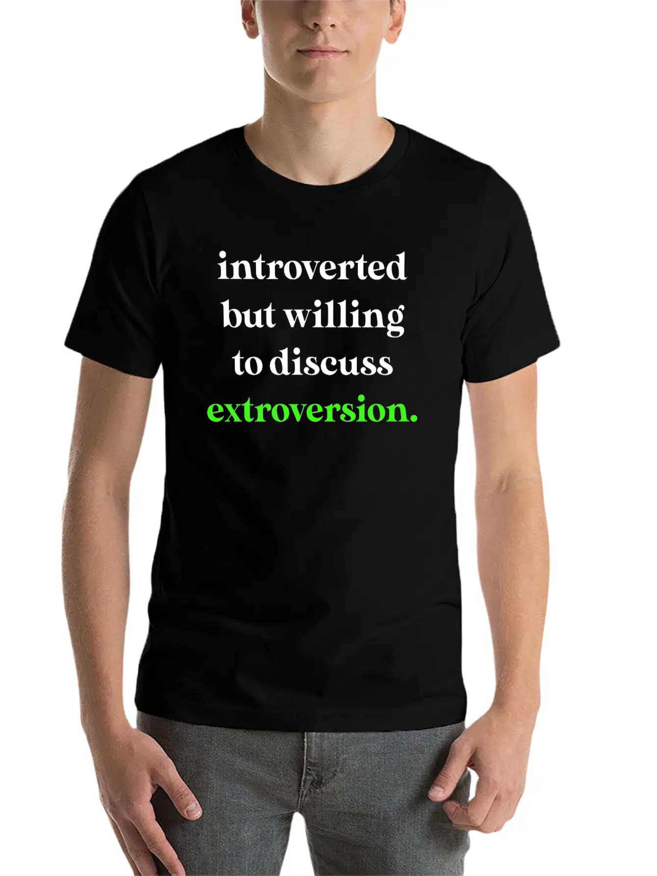 Introverted But Willing To Discuss Extroversion Breathable Graphic T-Shirt – Perfect For Casual Days