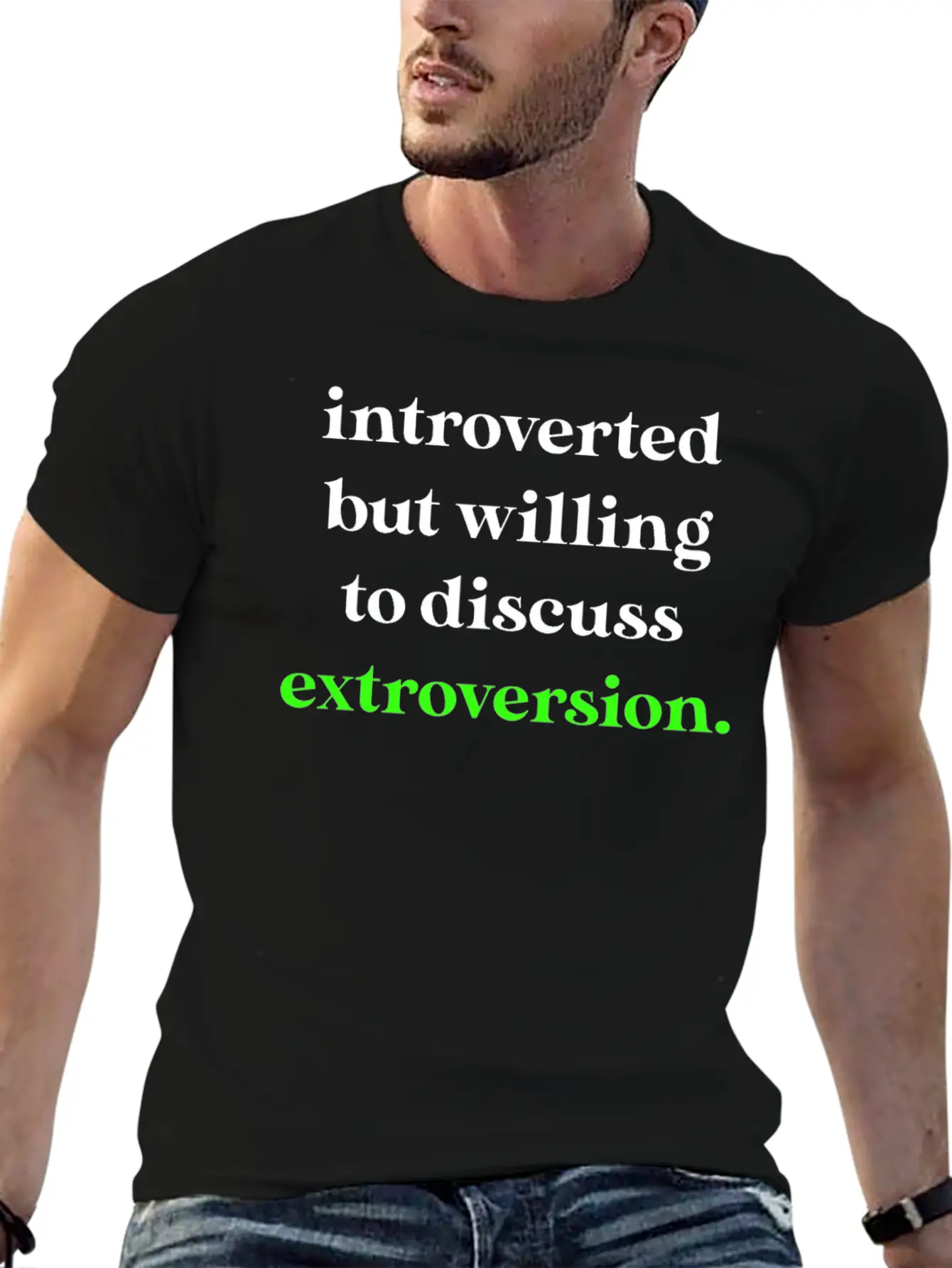 Introverted But Willing To Discuss Extroversion Breathable Graphic T-Shirt – Perfect For Casual Days