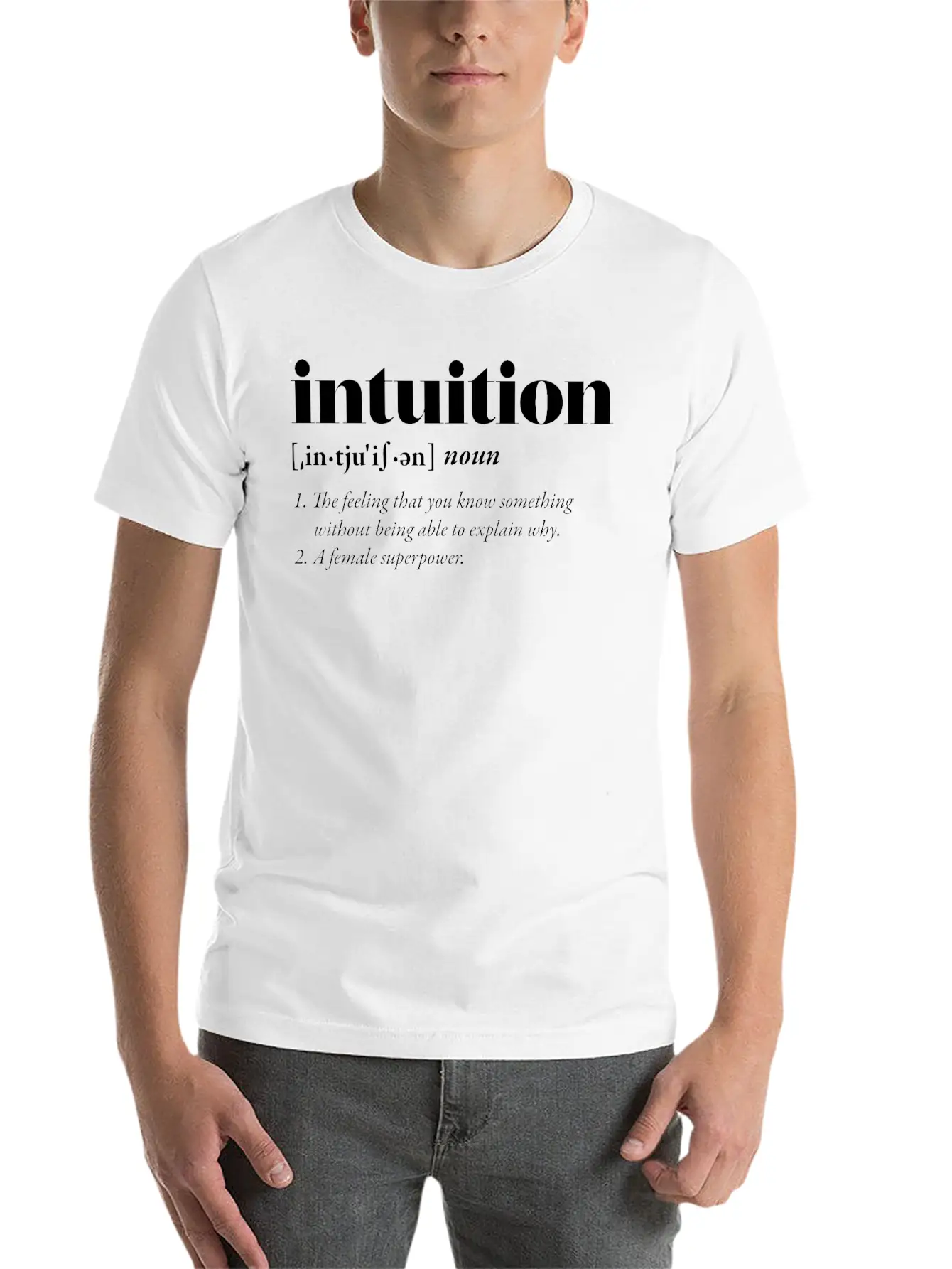 Intuition (dark) Classic Cotton Tee – Unisex Comfort For Any Season