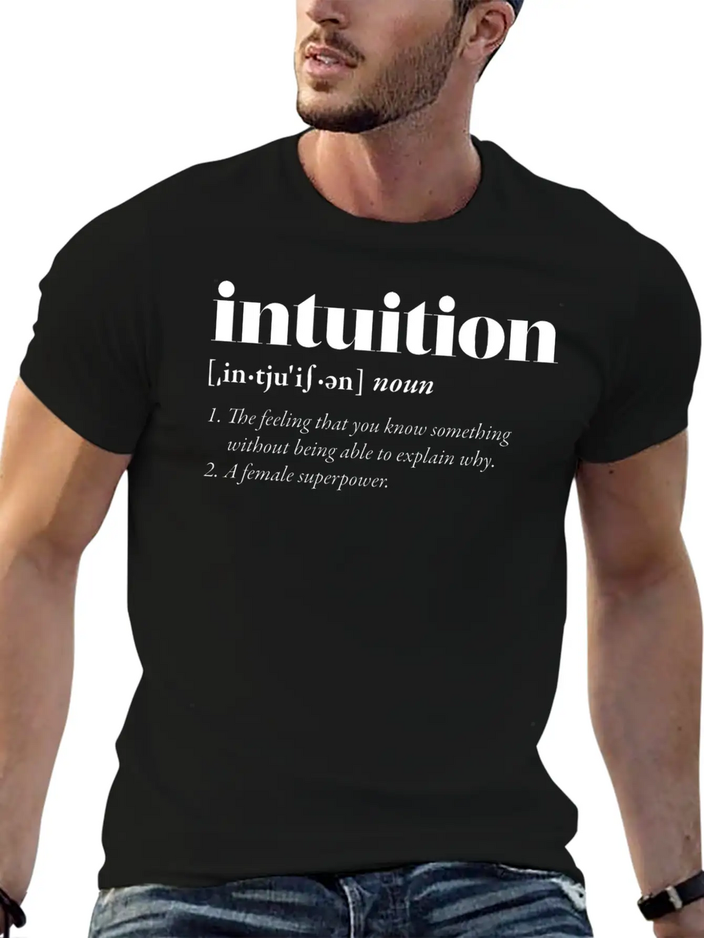 Intuition (dark) Classic Cotton Tee – Unisex Comfort For Any Season