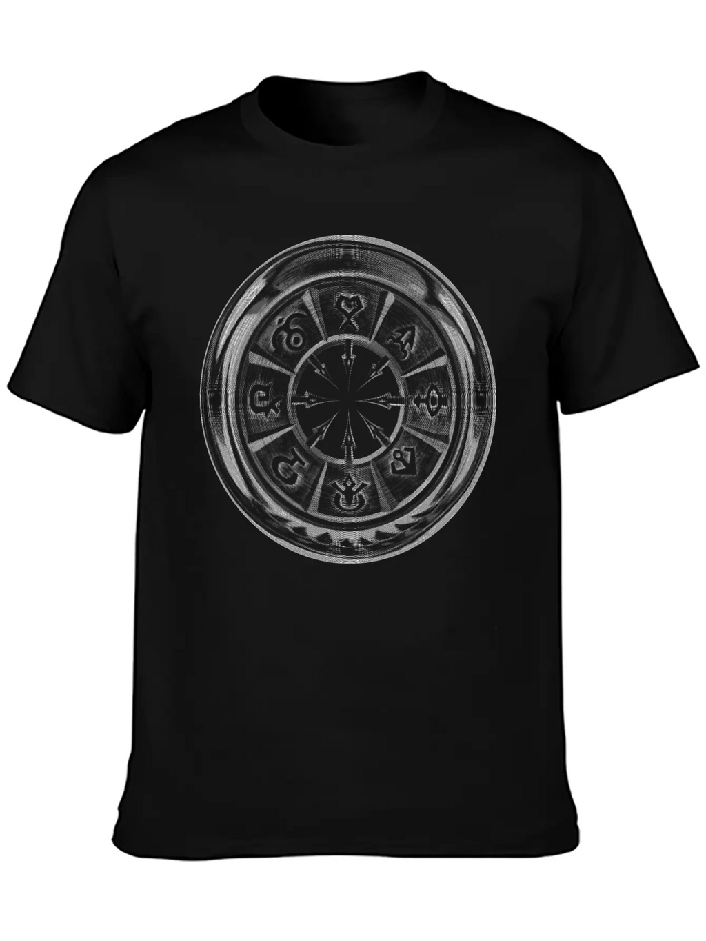 Inverted Chaos Symbol Breathable Graphic T-Shirt – Perfect For Casual Days