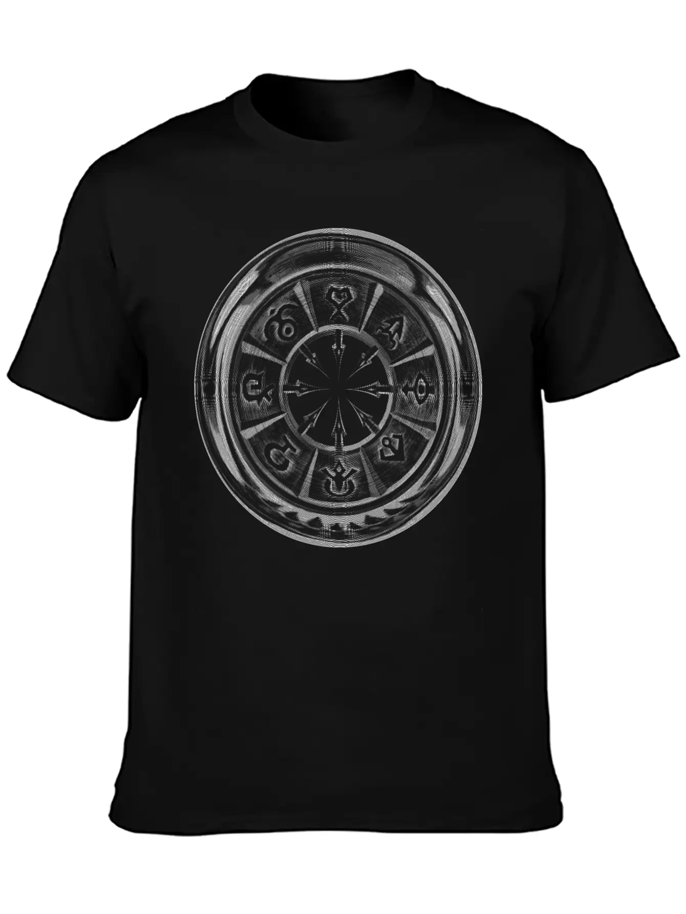 Inverted Chaos Symbol Breathable Graphic T-Shirt – Perfect For Casual Days