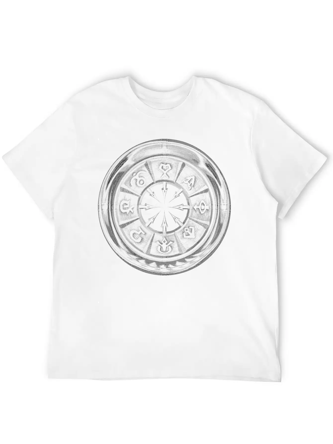 Inverted Chaos Symbol Breathable Graphic T-Shirt – Perfect For Casual Days