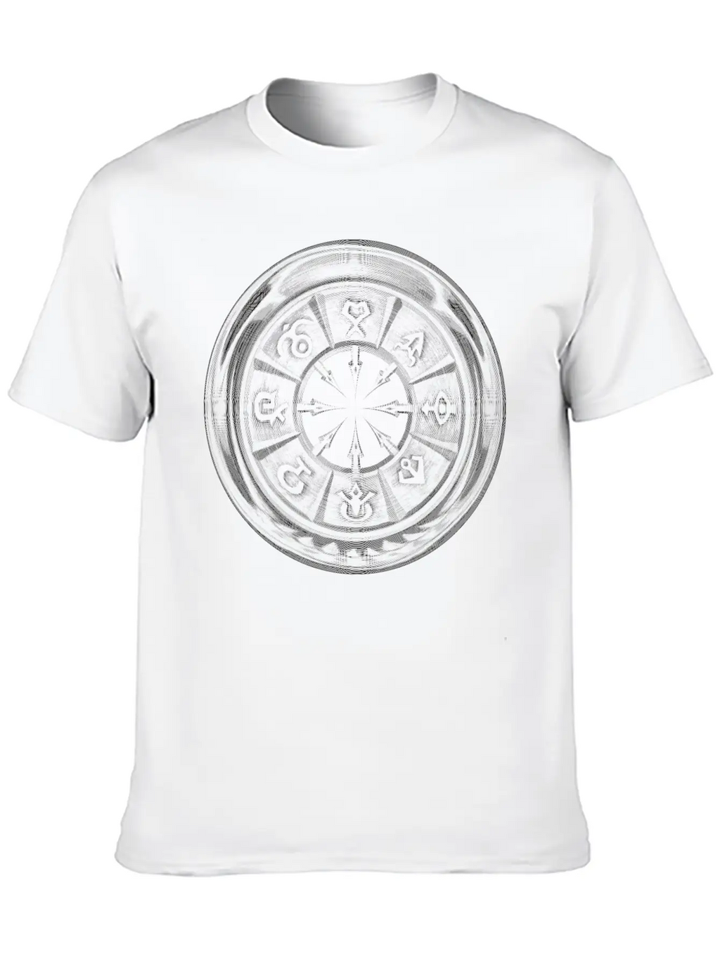 Inverted Chaos Symbol Breathable Graphic T-Shirt – Perfect For Casual Days