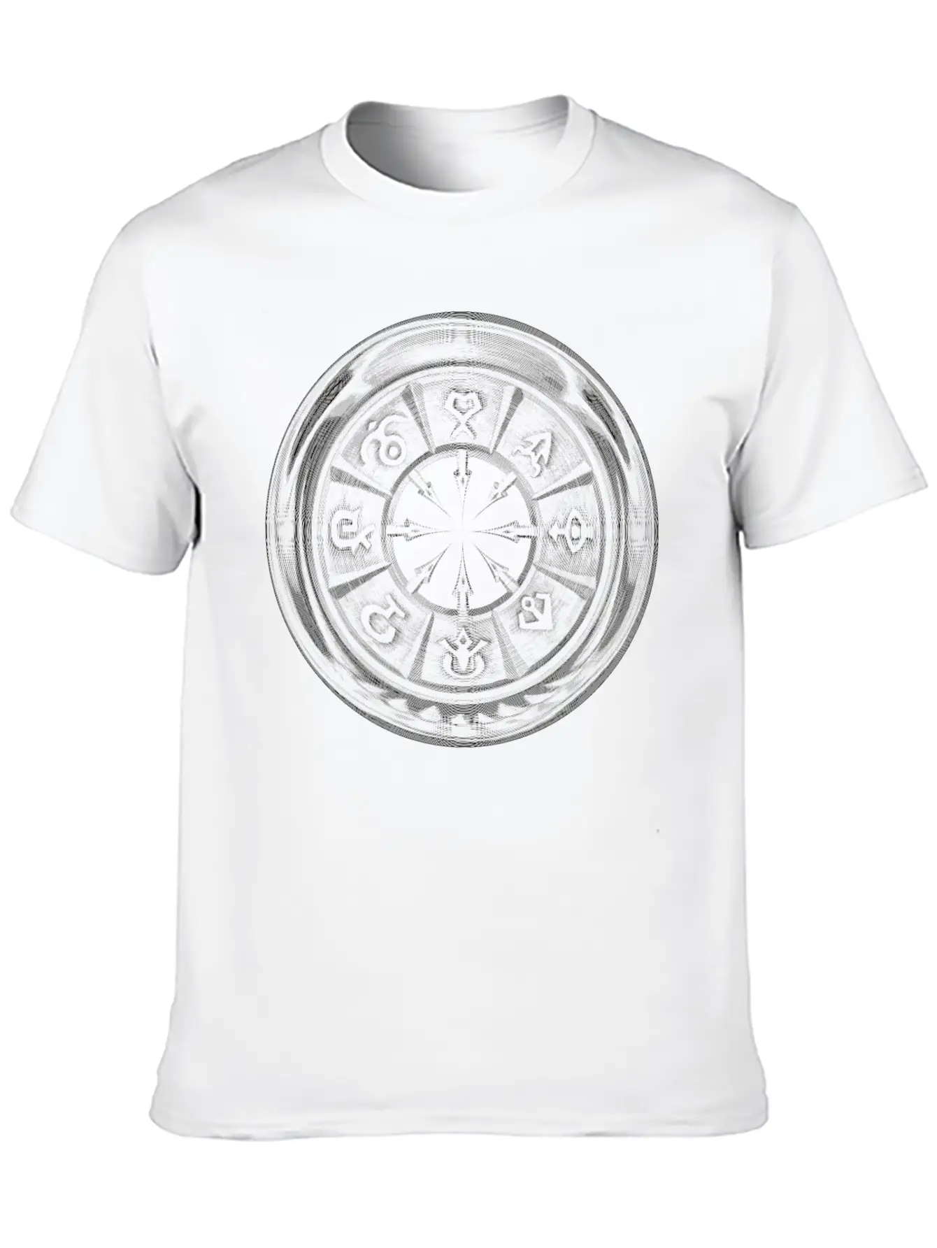 Inverted Chaos Symbol Breathable Graphic T-Shirt – Perfect For Casual Days